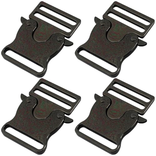 yanwuwa 4 Stück Schnellverschluss-Schnallen, Gurtband-Taschen-Clip, Ersatzschnallen für Rucksäcke, Gürtel, Leinen und Geschirre, Schnellverschluss-Schnalle, Clip, Gurtbandtasche für Reisetaschen von yanwuwa