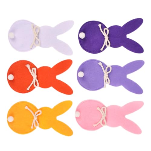 yanwuwa 6 Stück schöne Kaninchen-Utensilienhalter, Oster-Hasen-Form, Utensilienbeutel, Aufbewahrungshalter für kreative Tischdekoration yanwuwa 6 Stück schöne Kaninchen-Utensilienhalter, Oster-Hasen-Form, Utensilienbeutel, Aufbewahrungshalter für kreative Tischdekoration von yanwuwa