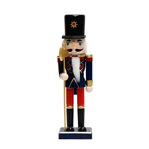 yanwuwa Aufwendig geschnitzte Holzsoldatenpuppe Weihnachtssoldat Spielzeug Festival Weihnachtssoldat Dekorationen feines Handwerk von yanwuwa