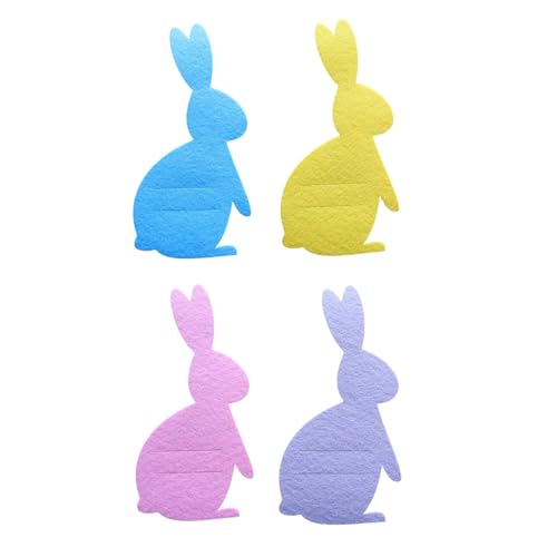 yanwuwa Bestecktaschen für Osterhasen, Stoffutensilien, Kaninchen, Bestecktaschen für Ostern, Feiern, Tischdekoration, 4 Stück yanwuwa Bestecktaschen für Osterhasen, Stoffutensilien, Kaninchen, Bestecktaschen für Ostern, Feiern, Tischdekoration, 4 Stück von yanwuwa