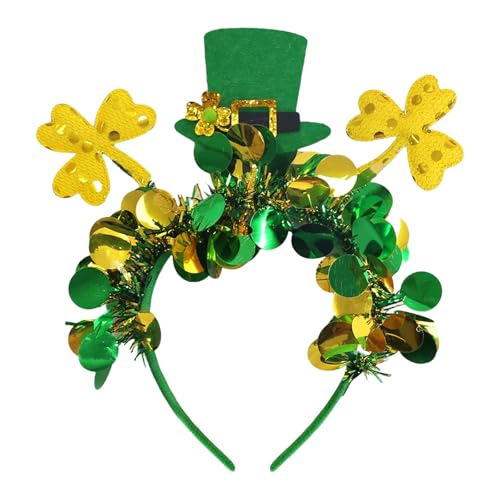 yanwuwa Buntes grünes Party-Stirnband, ideal zum Feiern des Patrick's Days, Dekoration für Festivals und Partyzubehör von yanwuwa