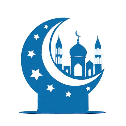 yanwuwa Mondförmige Tischdekoration, Mondform, Acryl, Schreibtisch-Dekoration für Mondfest, Eid-Feier, Zubehör von yanwuwa