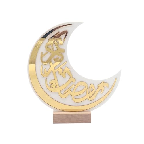 yanwuwa Ramadans Acryl-Tischdekoration, Goldmond-Designs, Display-Ornament für Zuhause, Partyzubehör und Festival-Feier yanwuwa Ramadans Acryl-Tischdekoration, Goldmond-Designs, Display-Ornament für Zuhause, Partyzubehör und Festival-Feier von yanwuwa