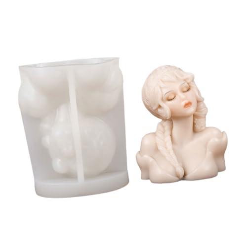 yanwuwa Silikonformen für Mädchen, Portrait, handgefertigt, Ornament, Epoxidharz, Gips, Formen für die Herstellung von yanwuwa
