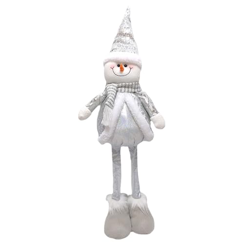 yanwuwa Verstellbare Höhen Weihnachtsmann/Schneemann/Hirschfigur, dehnbar, Weihnachtsdekoration für Fenster, Zuhause, Urlaubsdekoration, Polyester, Weihnachtsfigur für Geschäfte von yanwuwa
