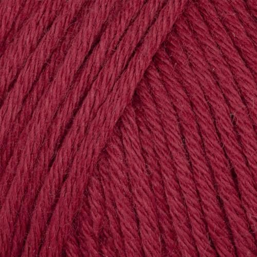 Babysoft Baumwollgarn, Garn E-verse, 100 % Bio-Baumwolle, weich und hypoallergen, ideal für Baby-Stricken, Häkeln, Amigurumi & DIY-Projekte, Bio-Textil-zertifiziert, 50 g (3, 129 Burgunderrot) von yarn e-verse