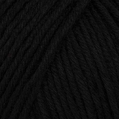 Babysoft Baumwollgarn, Garn E-verse, 100 % Bio-Baumwolle, weich und hypoallergen, ideal für Baby-Stricken, Häkeln, Amigurumi- & DIY-Projekte, Bio-Textil-zertifiziert, 50 g (3, 130 Schwarz) von yarn e-verse