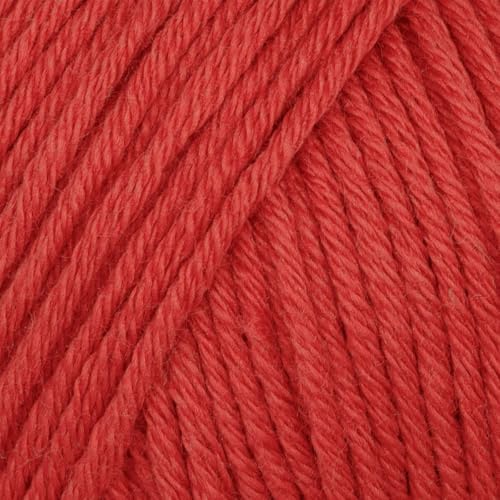 Babysoft Baumwollgarn, Garn E-verse, 100 % Bio-Baumwolle, weich und hypoallergen, ideal für Baby-Stricken, Häkeln, Amigurumi & DIY-Projekte, Bio-Textil-zertifiziert, 50 g (3, 132 Rot) von yarn e-verse
