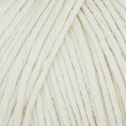 Babysoft Baumwollgarn, Garn E-verse, 100 % Bio-Baumwolle, weich und hypoallergen, ideal für Baby-Stricken, Häkeln, Amigurumi- und DIY-Projekte, Bio-Textil-zertifiziert, 50 g (3, 136 Off White) von yarn e-verse