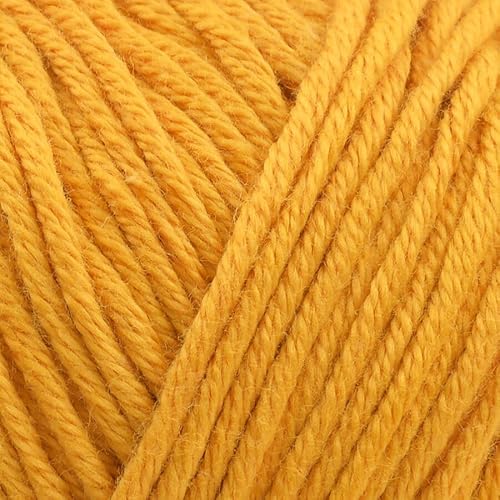 Babysoft Baumwollgarn, Garn E-verse, 100 % Bio-Baumwolle, weich und hypoallergen, ideal für Baby-Stricken, Häkeln, Amigurumi- & DIY-Projekte, Bio-Textil-zertifiziert, 50 g (3, 147 Senfgelb) von yarn e-verse