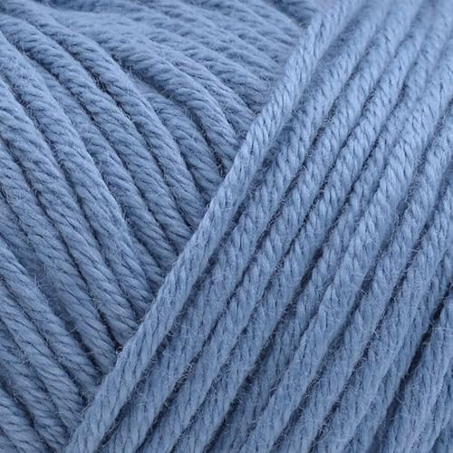Babysoft Baumwollgarn, Garn E-verse, 100 % Bio-Baumwolle, weich und hypoallergen, ideal für Baby-Stricken, Häkeln, Amigurumi & DIY-Projekte, Bio-Textil-zertifiziert, 50 g (3, 151 Pastellblau) von yarn e-verse