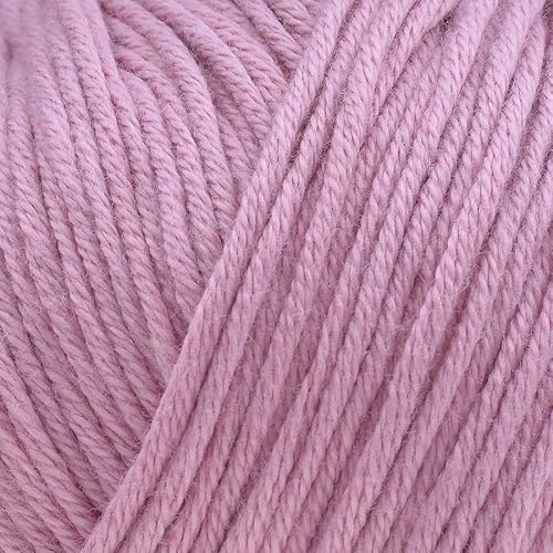 Babysoft Baumwollgarn, Garn E-verse, 100 % Bio-Baumwolle, weich und hypoallergen, ideal für Baby-Stricken, Häkeln, Amigurumi & DIY-Projekte, Bio-Textil-zertifiziert, 50 g (3, 153 Pastellrosa) von yarn e-verse