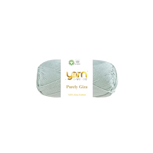 Purely Giza, Garn E-Verse, 100 % Gizeh, ägyptisches Baumwollgarn, mattes Finish, 50 g/125 m Knäuel, weiches Garn zum Stricken und Häkeln, merzerisiert, nicht spalten, ideal für Baby- und Purely Giza, Garn E-Verse, 100 % Gizeh, ägyptisches Baumwollgarn, mattes Finish, 50 g/125 m Knäuel, weiches Garn zum Stricken und Häkeln, merzerisiert, nicht spalten, ideal für Baby- und von yarn e-verse