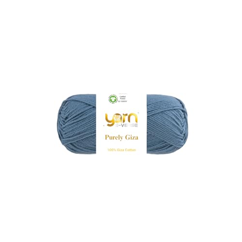 Purely Giza, Garn E-Verse, 100 % Gizeh, ägyptisches Baumwollgarn, mattes Finish, 50 g/125 m Knäuel, weiches Garn zum Stricken und Häkeln, merzerisiert, nicht spalten, ideal für Baby- und Purely Giza, Garn E-Verse, 100 % Gizeh, ägyptisches Baumwollgarn, mattes Finish, 50 g/125 m Knäuel, weiches Garn zum Stricken und Häkeln, merzerisiert, nicht spalten, ideal für Baby- und von yarn e-verse