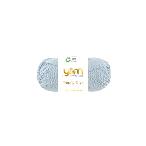 Purely Giza, Garn E-Verse, 100 % Gizeh, ägyptisches Baumwollgarn, mattes Finish, 50 g/125 m Knäuel, weiches Garn zum Stricken und Häkeln, merzerisiert, nicht spalten, ideal für Baby- und Purely Giza, Garn E-Verse, 100 % Gizeh, ägyptisches Baumwollgarn, mattes Finish, 50 g/125 m Knäuel, weiches Garn zum Stricken und Häkeln, merzerisiert, nicht spalten, ideal für Baby- und von yarn e-verse