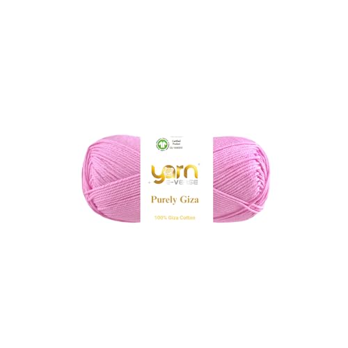 Purely Giza, Garn E-Verse, 100 % Gizeh, ägyptisches Baumwollgarn, mattes Finish, 50 g/125 m Knäuel, weiches Garn zum Stricken und Häkeln, merzerisiert, nicht spalten, ideal für Baby- und Purely Giza, Garn E-Verse, 100 % Gizeh, ägyptisches Baumwollgarn, mattes Finish, 50 g/125 m Knäuel, weiches Garn zum Stricken und Häkeln, merzerisiert, nicht spalten, ideal für Baby- und von yarn e-verse