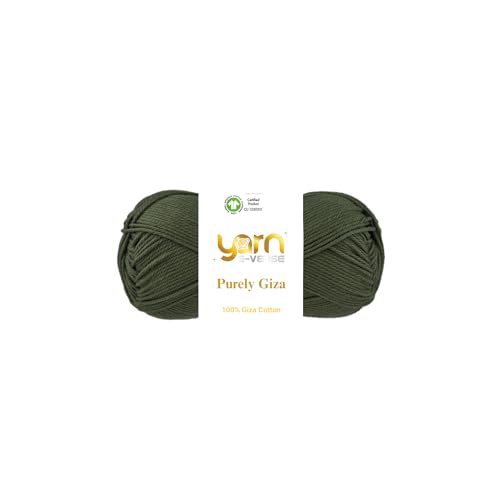 Purely Giza, Garn E-Verse, 100 % Gizeh, ägyptisches Baumwollgarn, mattes Finish, 50 g/125 m Knäuel, weiches Garn zum Stricken und Häkeln, merzerisiert, nicht spalten, ideal für Baby- und Purely Giza, Garn E-Verse, 100 % Gizeh, ägyptisches Baumwollgarn, mattes Finish, 50 g/125 m Knäuel, weiches Garn zum Stricken und Häkeln, merzerisiert, nicht spalten, ideal für Baby- und von yarn e-verse