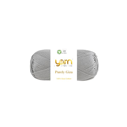 Purely Giza, Garn E-Verse, 100 % Gizeh, ägyptisches Baumwollgarn, mattes Finish, 50 g/125 m Knäuel, weiches Garn zum Stricken und Häkeln, merzerisiert, nicht spalten, ideal für Baby- und Purely Giza, Garn E-Verse, 100 % Gizeh, ägyptisches Baumwollgarn, mattes Finish, 50 g/125 m Knäuel, weiches Garn zum Stricken und Häkeln, merzerisiert, nicht spalten, ideal für Baby- und von yarn e-verse
