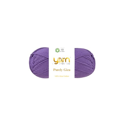 Purely Giza, Garn E-Verse, 100 % Gizeh, ägyptisches Baumwollgarn, mattes Finish, 50 g/125 m Knäuel, weiches Garn zum Stricken und Häkeln, merzerisiert, nicht spalten, ideal für Baby- und Purely Giza, Garn E-Verse, 100 % Gizeh, ägyptisches Baumwollgarn, mattes Finish, 50 g/125 m Knäuel, weiches Garn zum Stricken und Häkeln, merzerisiert, nicht spalten, ideal für Baby- und von yarn e-verse