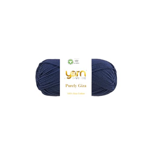 Purely Giza, Garn E-Verse, 100 % Gizeh, ägyptisches Baumwollgarn, mattes Finish, 50 g/125 m Knäuel, weiches Garn zum Stricken und Häkeln, merzerisiert, nicht spalten, ideal für Baby- und Purely Giza, Garn E-Verse, 100 % Gizeh, ägyptisches Baumwollgarn, mattes Finish, 50 g/125 m Knäuel, weiches Garn zum Stricken und Häkeln, merzerisiert, nicht spalten, ideal für Baby- und von yarn e-verse