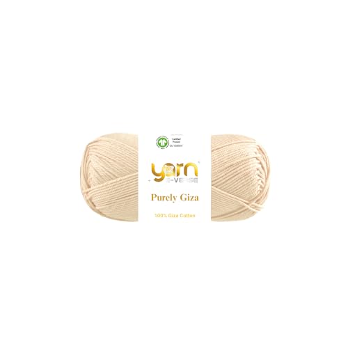 Purely Giza, Garn E-Verse, 100 % Gizeh, ägyptisches Baumwollgarn, mattes Finish, 50 g/125 m Knäuel, weiches Garn zum Stricken und Häkeln, merzerisiert, nicht spalten, ideal für Baby- und Purely Giza, Garn E-Verse, 100 % Gizeh, ägyptisches Baumwollgarn, mattes Finish, 50 g/125 m Knäuel, weiches Garn zum Stricken und Häkeln, merzerisiert, nicht spalten, ideal für Baby- und von yarn e-verse