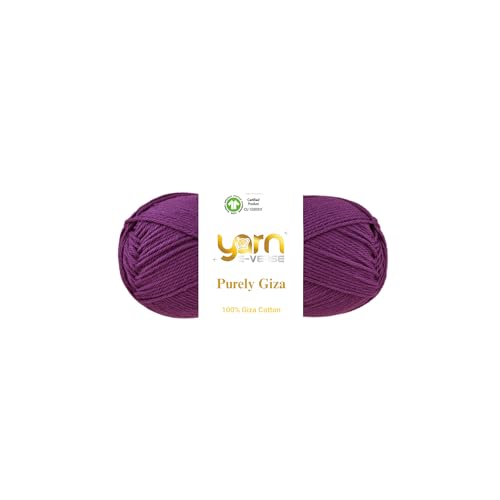 Purely Giza, Garn E-Verse, 100 % Gizeh, ägyptisches Baumwollgarn, mattes Finish, 50 g/125 m Knäuel, weiches Garn zum Stricken und Häkeln, merzerisiert, nicht spalten, ideal für Baby- und Purely Giza, Garn E-Verse, 100 % Gizeh, ägyptisches Baumwollgarn, mattes Finish, 50 g/125 m Knäuel, weiches Garn zum Stricken und Häkeln, merzerisiert, nicht spalten, ideal für Baby- und von yarn e-verse