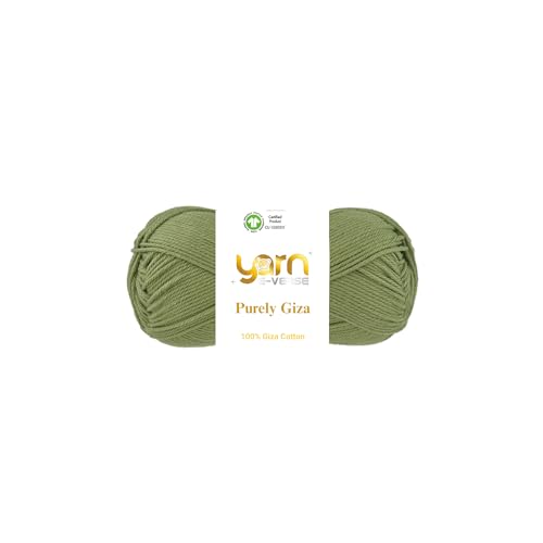 Purely Giza, Garn E-Verse, 100 % Gizeh, ägyptisches Baumwollgarn, mattes Finish, 50 g/125 m Knäuel, weiches Garn zum Stricken und Häkeln, merzerisiert, nicht spalten, ideal für Baby- und Purely Giza, Garn E-Verse, 100 % Gizeh, ägyptisches Baumwollgarn, mattes Finish, 50 g/125 m Knäuel, weiches Garn zum Stricken und Häkeln, merzerisiert, nicht spalten, ideal für Baby- und von yarn e-verse