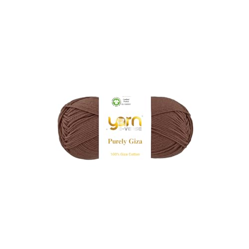 Purely Giza, Garn E-Verse, 100 % Gizeh, ägyptisches Baumwollgarn, mattes Finish, 50 g/125 m Knäuel, weiches Garn zum Stricken und Häkeln, merzerisiert, nicht spalten, ideal für Baby- und Purely Giza, Garn E-Verse, 100 % Gizeh, ägyptisches Baumwollgarn, mattes Finish, 50 g/125 m Knäuel, weiches Garn zum Stricken und Häkeln, merzerisiert, nicht spalten, ideal für Baby- und von yarn e-verse