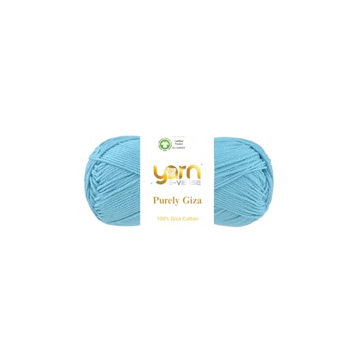 Purely Giza, Garn E-Verse, 100 % Gizeh, ägyptisches Baumwollgarn, mattes Finish, 50 g/125 m Knäuel, weiches Garn zum Stricken und Häkeln, merzerisiert, spaltfrei, ideal für Baby- und Sommerprojekte (1 Purely Giza, Garn E-Verse, 100 % Gizeh, ägyptisches Baumwollgarn, mattes Finish, 50 g/125 m Knäuel, weiches Garn zum Stricken und Häkeln, merzerisiert, spaltfrei, ideal für Baby- und Sommerprojekte (1 von yarn e-verse
