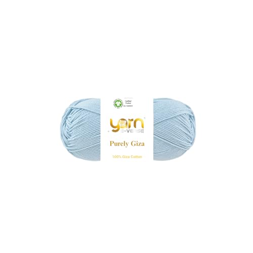 Purely Giza Garn E-Verse 100 % Gizeh ägyptische Baumwolle, mattes Finish, 50 g/125 m Knäuel - Weiches Garn zum Stricken und Häkeln, merzerisiert, spaltfrei, ideal für Baby- und Sommerprojekte (5, 74) von yarn e-verse