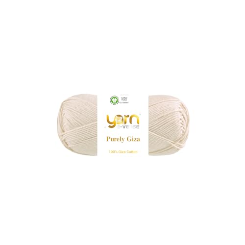 Purely Giza Garn E-Verse 100 % Gizeh ägyptische Baumwolle, mattes Finish, 50 g/125 m Knäuel – weiches Garn zum Stricken und Häkeln, merzerisiert, nicht spalten, ideal für Baby- und Sommerprojekte (5 Purely Giza Garn E-Verse 100 % Gizeh ägyptische Baumwolle, mattes Finish, 50 g/125 m Knäuel – weiches Garn zum Stricken und Häkeln, merzerisiert, nicht spalten, ideal für Baby- und Sommerprojekte (5 von yarn e-verse