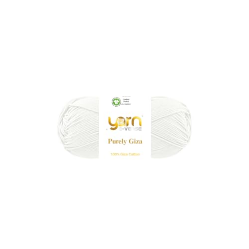 Purely Giza Garn E-Verse 100 % Gizeh ägyptische Baumwolle, mattes Finish, 50 g/125 m Knäuel – weiches Garn zum Stricken und Häkeln, merzerisiert, nicht spalten, ideal für Baby- und Sommerprojekte (5 Purely Giza Garn E-Verse 100 % Gizeh ägyptische Baumwolle, mattes Finish, 50 g/125 m Knäuel – weiches Garn zum Stricken und Häkeln, merzerisiert, nicht spalten, ideal für Baby- und Sommerprojekte (5 von yarn e-verse