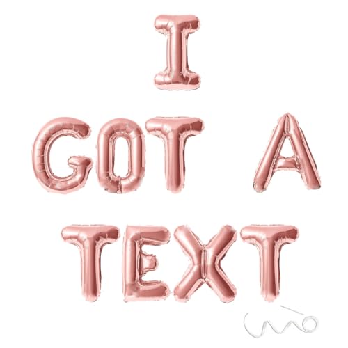 Banner mit Aufschrift "I Got a Text" für Junggesellinnenabschiede, 40,6 cm, Roségold von yaxwhty