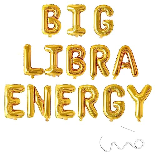 Big Waage Energy Balloon Banner, September Oktober Waage Saison Banner, Waage Geburtstagsdekoration, Waage Sternzeichen Astrologie Geburtstag Party Dekorationen, Horoskop, Gold, 40,6 cm Big Waage Energy Balloon Banner, September Oktober Waage Saison Banner, Waage Geburtstagsdekoration, Waage Sternzeichen Astrologie Geburtstag Party Dekorationen, Horoskop, Gold, 40,6 cm von yaxwhty
