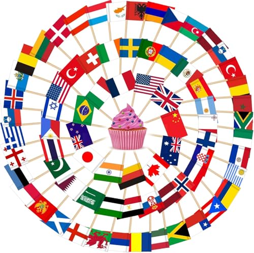 100 Pièces Drapeaux Grèce Cure, Mini Bâton de Cocktail Drapeau pour Sandwich Nourriture Cupcake Toppers Vaisselle Fruits Pub Fête Décoration von yayafunfun