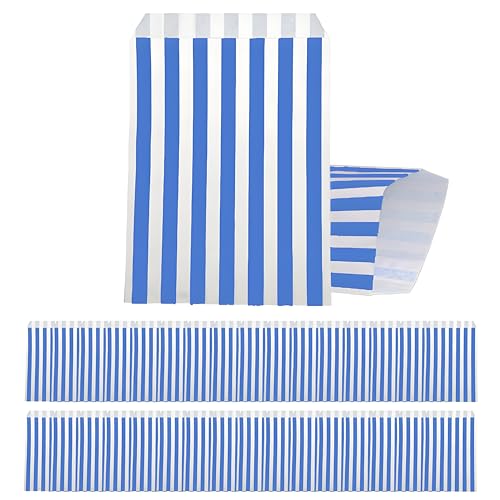 100 Stück Papiertüten, Gestreifte Butterbrottüten, Blau Candy bar Tüten, Klein Geschenktüten Tütchen Säckchen zum Verpacken von Geschenken, Giveaways, Kindergeburtstag, Hochzeit, Party, usw 100 Stück Papiertüten, Gestreifte Butterbrottüten, Blau Candy bar Tüten, Klein Geschenktüten Tütchen Säckchen zum Verpacken von Geschenken, Giveaways, Kindergeburtstag, Hochzeit, Party, usw von yayafunfun