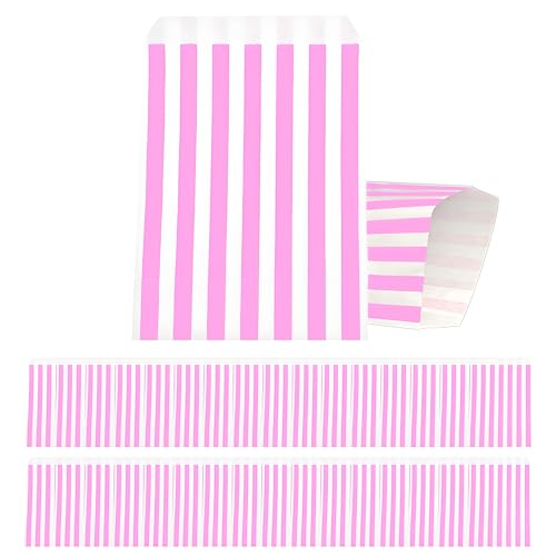 100 Stück Papiertüten, Gestreifte Butterbrottüten, Pink Candy bar Tüten, Klein Geschenktüten Tütchen Säckchen zum Verpacken von Geschenken, Giveaways, Kindergeburtstag, Hochzeit, Party, usw 100 Stück Papiertüten, Gestreifte Butterbrottüten, Pink Candy bar Tüten, Klein Geschenktüten Tütchen Säckchen zum Verpacken von Geschenken, Giveaways, Kindergeburtstag, Hochzeit, Party, usw von yayafunfun