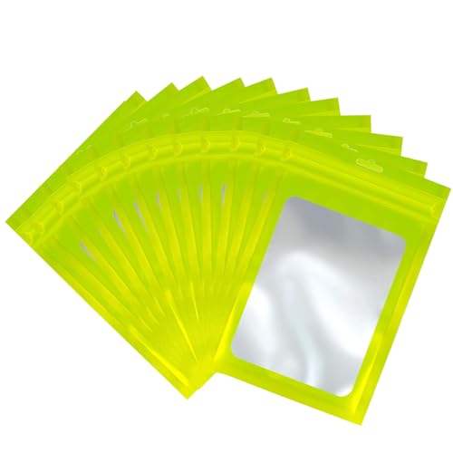 100 Stück grün Baggys Mylar Beutel Folie Zip Beutel mittelgroß 12x18cm, Holographische Beutel Wiederverschließbare Mylar Beutel,Druck Siegel Beutel Geruchsdicht Baggys Ziplock Beutel Polybeutel für von yayafunfun