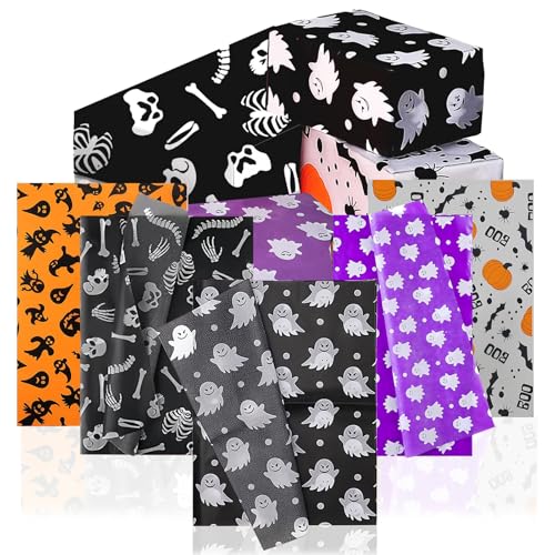 50 Blatt Halloween Seidenpapier Bulk-35 x 50 cm Halloween Geschenkpapier, 5 Muster Kürbis Spinnen Geister Geschenk Verpackung, Geschenkpapierbögen,Seidenpapier für Kinder DIY Hallo-ween Dekoration 50 Blatt Halloween Seidenpapier Bulk-35 x 50 cm Halloween Geschenkpapier, 5 Muster Kürbis Spinnen Geister Geschenk Verpackung, Geschenkpapierbögen,Seidenpapier für Kinder DIY Hallo-ween Dekoration von yayafunfun