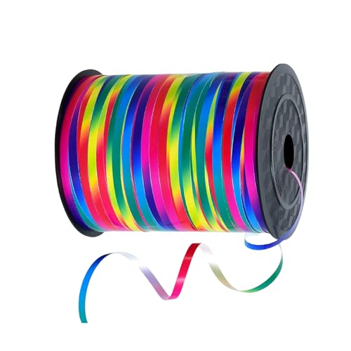Geschenkband Regenbogen 5mm Breit,450M Kräuselband Geschenkbänder,Glänzendes Metallband, Ballonschnur für DIY Ballonband Farben Folie Geschenkband Regenbogen 5mm Breit,450M Kräuselband Geschenkbänder,Glänzendes Metallband, Ballonschnur für DIY Ballonband Farben Folie von yayafunfun