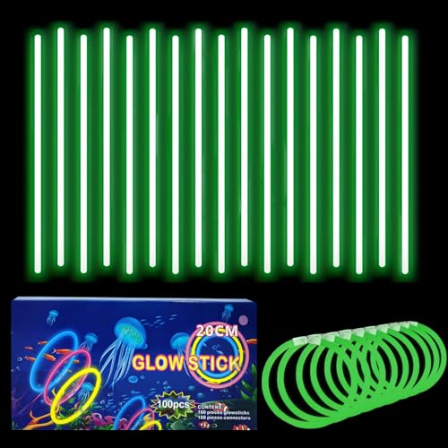 Knicklichter Kinder Party Set Grün,100 Stück Leuchtstäbe Kinder+100 Verbinder,Schwarzlicht Deko Brillen&Armreifen Für Halloween,Weihnachten, Geburtstage,Hochzeit,Neon Leuchtstäbe Party Accessoires Set Knicklichter Kinder Party Set Grün,100 Stück Leuchtstäbe Kinder+100 Verbinder,Schwarzlicht Deko Brillen&Armreifen Für Halloween,Weihnachten, Geburtstage,Hochzeit,Neon Leuchtstäbe Party Accessoires Set von yayafunfun