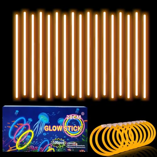 Knicklichter Kinder Party Set Orange,100 Stück Leuchtstäbe Kinder+100 Verbinder,Schwarzlicht Deko Brillen&Armreifen Für Halloween,Weihnachten, Geburtstage,Hochzeit,Neon Leuchtstäbe Party Accessoires Knicklichter Kinder Party Set Orange,100 Stück Leuchtstäbe Kinder+100 Verbinder,Schwarzlicht Deko Brillen&Armreifen Für Halloween,Weihnachten, Geburtstage,Hochzeit,Neon Leuchtstäbe Party Accessoires von yayafunfun
