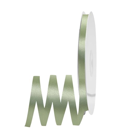 Satinband Salbeigrün 6mm Breit Geschenkband Satin,91m Satinbänder Salbeigrün Schleifenband Dekoband Seidenband Geschenkverpackung Stoffband Geschenkbänder für Dekorieren Basteln Kleid Hochzeit von yayafunfun