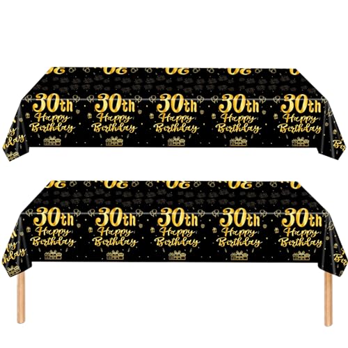 Tischdekoration zum 30. Geburtstag, Tischdecke zum 30. Geburtstag, Tischdecke für Männer und Frauen, 137 x 274 cm, Kunststoff-Tischdecken, Tischdekoration zum 30. Geburtstag, Dekoration für Sie und Tischdekoration zum 30. Geburtstag, Tischdecke zum 30. Geburtstag, Tischdecke für Männer und Frauen, 137 x 274 cm, Kunststoff-Tischdecken, Tischdekoration zum 30. Geburtstag, Dekoration für Sie und von yayafunfun