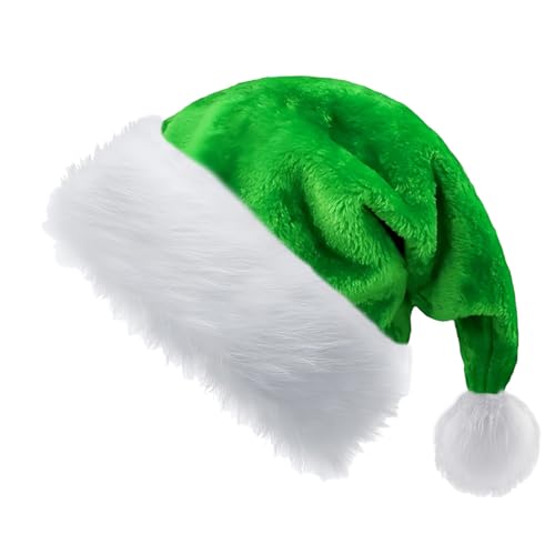 2pcs Grün Weihnachtsmütze für Erwachsene Kinder,32*45cm Deluxe Nikolausmütze Plüsche Weihnachtsmann Mütze,Warm Dicker Nikolaus Mütze Santa Clause Mütze für Männer Frauen Familie Weihnachtsfeier 2pcs Grün Weihnachtsmütze für Erwachsene Kinder,32*45cm Deluxe Nikolausmütze Plüsche Weihnachtsmann Mütze,Warm Dicker Nikolaus Mütze Santa Clause Mütze für Männer Frauen Familie Weihnachtsfeier von yayafunfun
