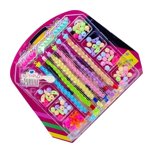 Baby Haarperlen - Stylisches Haarflecht-Perlen-Set, Kinderfreundliches Sortiment Von Haarperlen | Entzückende Pony Perlen Bunte Perlen, Bequeme Mädchen Dekorative Haarschmuck für Haarstyling von ycezw