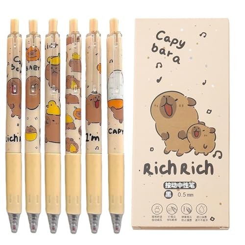 Capybara-Stift, Kapybara-Kugelschreiber, einziehbare Rollenkugel mit einer feinen Spitze von 0,5 mm, ästhetische Gedanken mit schwarzer Tinte, elegante Tierstifte für das Klassenzimmer Capybara-Stift, Kapybara-Kugelschreiber, einziehbare Rollenkugel mit einer feinen Spitze von 0,5 mm, ästhetische Gedanken mit schwarzer Tinte, elegante Tierstifte für das Klassenzimmer von ycezw