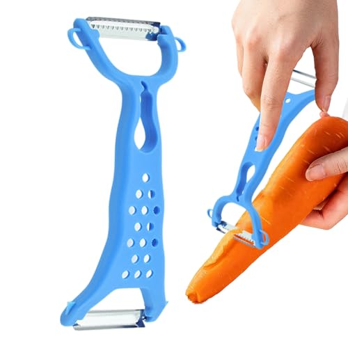 Doppelköpfige Küche Peeler-Non-Slip Food Griting Tool | Leichter ergonomischer Griff zum einfachen Schälen von Obst, Kartoffeln und Gemüse zu Hause mit langlebigen Klingen für glattes Schneiden und von ycezw