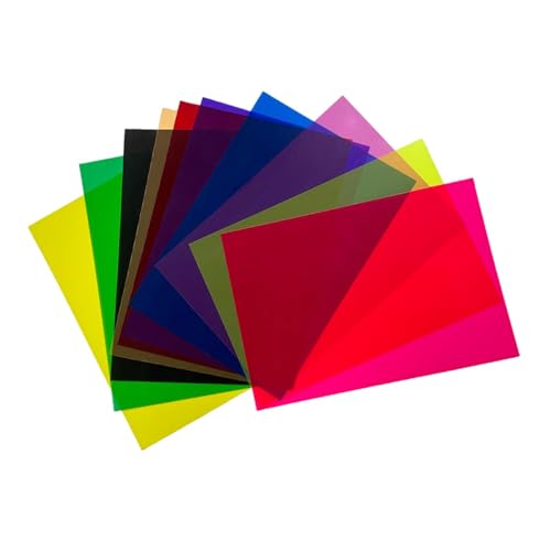 Farbige Zellophanfolie - Kunst- und Handwerksdekorationen, Farbfolie zum Abdecken der Lichter, Lichtfilter | Farbige Zellophanfolie | 10 co Wärmeisolierung Farbige Zellophanfolie - Kunst- und Handwerksdekorationen, Farbfolie zum Abdecken der Lichter, Lichtfilter | Farbige Zellophanfolie | 10 co Wärmeisolierung von ycezw