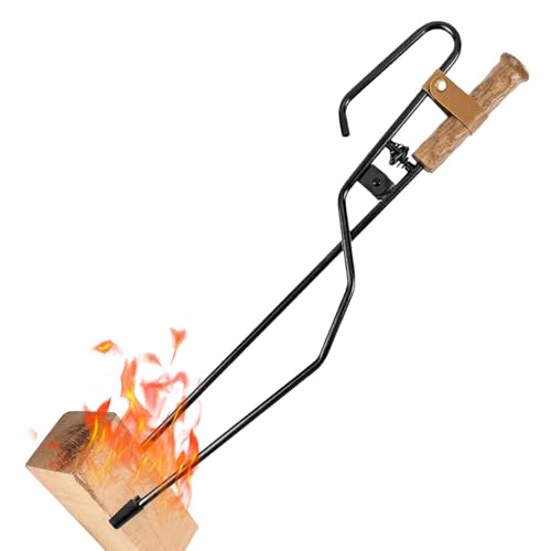 Feuerstein für - Feuerstein Feuerstein | Feuerzange Multifunktions-Zange, Feuer-Log-Grabber, Feuer-Pit Tong Blow Stick für Lagerfeuer von ycezw